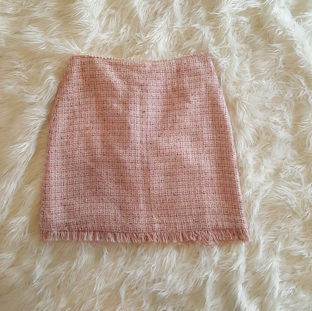 Pink Tweed Skirt